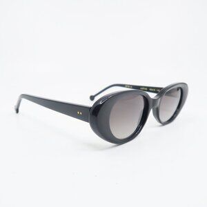Nathalie Blanc JUSTINE OP79 Black/ Grey Lenses, Oval, New Women's Sunglasses.